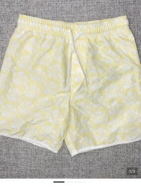 Butter Yellow Floral Boy’s Swim Shorts